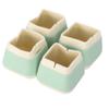 4Pcs Silicone Furniture Protectors 3.3x3.9x3.9cm NonSlip Chair Table Foot Covers Caps(Green )