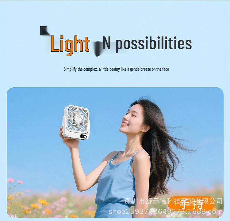 Rechargeable Mini Magnetic Fan: Desktop, Dorm & Kitchen, Multi-Speed