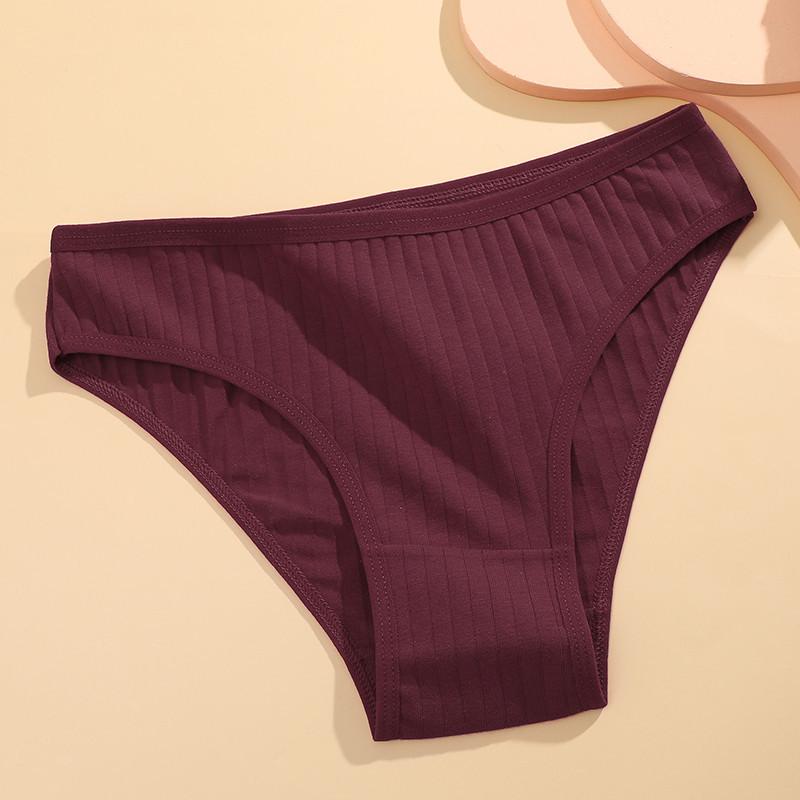 FINETOO Хлопковые трусики, женские однотонные трусики для женщин, сексуальные трусы, женские трусы M-XL