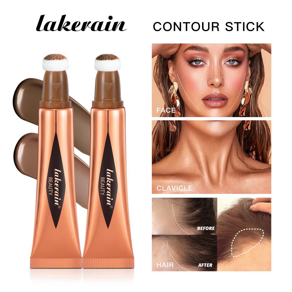 Новый Кремовый Бронзер Контур Румяна Beauty Wand Хайлайтер Румяна с Подушечкой Жидкий Бронзер для Лица Палочка-Аппликатор Макияж