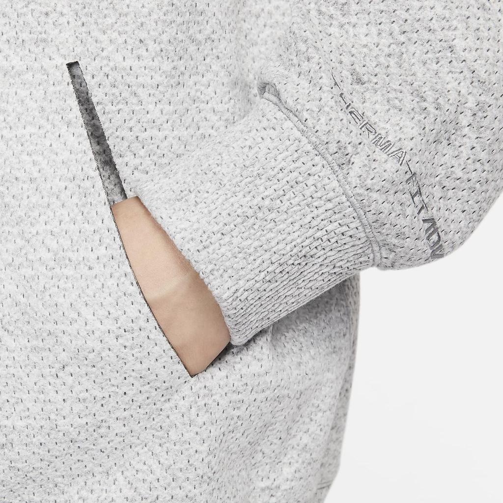 Nike Толстовка с капюшоном на молнии Tech Pack из флиса, серо-меланжевая, FB7414-077