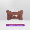 Car Seat Headrest Auto Logo Neck Pillow For Jeep Wrangler Rubicon Renegade Compass Grand Cherokee Patriot Liberty Gladiator JK AKZ1