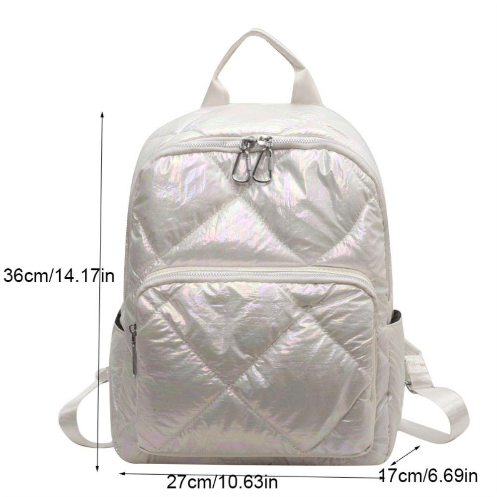 Cloud Space Cotton Backpack Solid Color Student Schoolbag All-match Bubble Shoulder Bag Outdoor