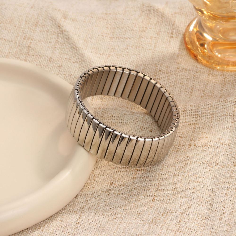 Эластичный Растягивающийся Ремешок для Часов Браслет Хип-Хоп Винтажный Браслет Титановая Сталь Ручная Цепочка Унисекс