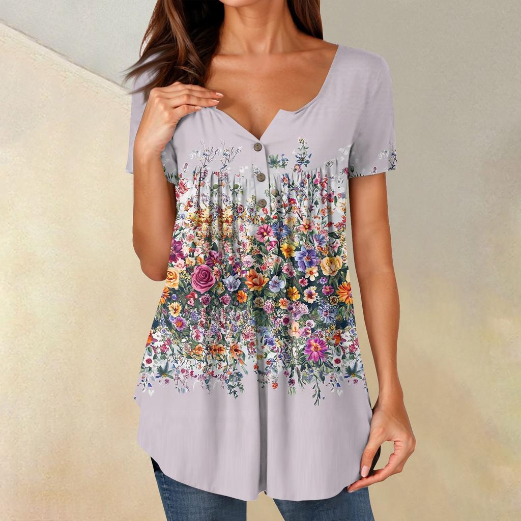 Женские туники, топы, нарядные, повседневные, летние, рубашки с коротким рукавом, свободный крой, плиссированный топ в стиле бохо