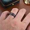1 шт. Модное, многофункциональное, простое и благородное черное матовое кольцо из титановой стали на шнурке