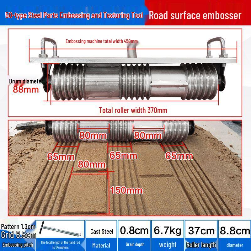 Concrete Pavement Texturizer and Anti-Slip Groover Roller Machine
