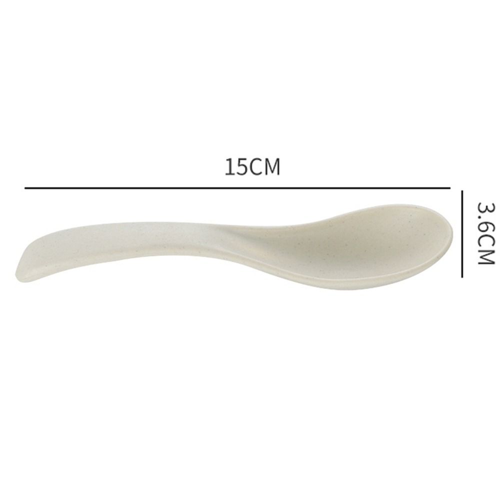 Eco Friendly Kitchen Kids Soup Spoon Wheat Straw Tableware Long Handle