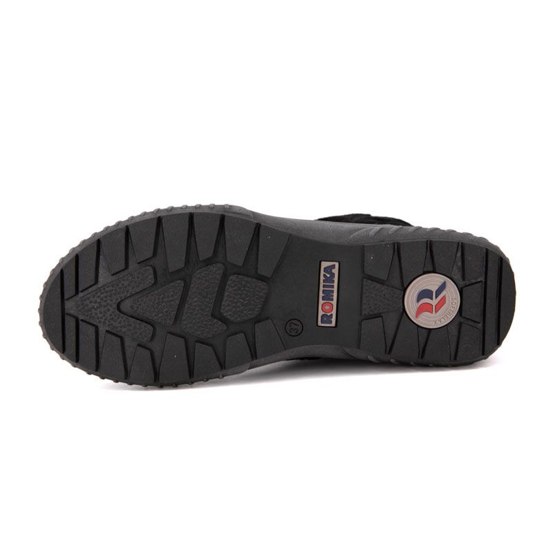 Женские ботильоны ROMIKA платиново-коричневого цвета с серым мехом