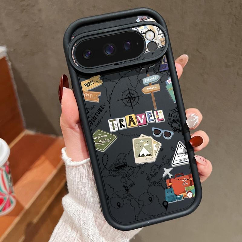 Чехол из ТПУ с рисунком карты путешествий для Google Pixel 10 8 7 Pro Pixel 9 Pro XL Противоударный Мягкий Силиконовый Чехол для Телефона для Google Pixel 8A