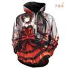 Spring Autumn Cool Girl Street Style Loose Hoodie 3D Printing Anime Theme Hoodie Tokisaki Kuangsan Print Hoodie