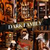 Book Nook Kit Dark Family DIY Wooden Puzzle Gothic Style Halloween Bookshelf Dollhouse Model Bookend Building Home Decoration