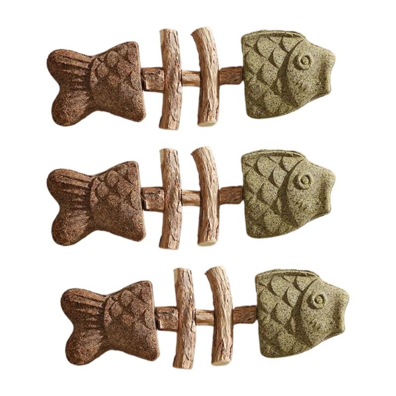 Кошачья мята Серебряная Деревянная Игрушка-грызун для Стимуляции Здоровья Зубов Через Увлекательную Игру и Уход за Зубами