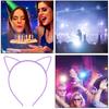 1 Pair Kids Plastic Resin Headband Glow In The Dark Cat Ear Hair Hoop Birthday Parties Cosplay Hair Accessory