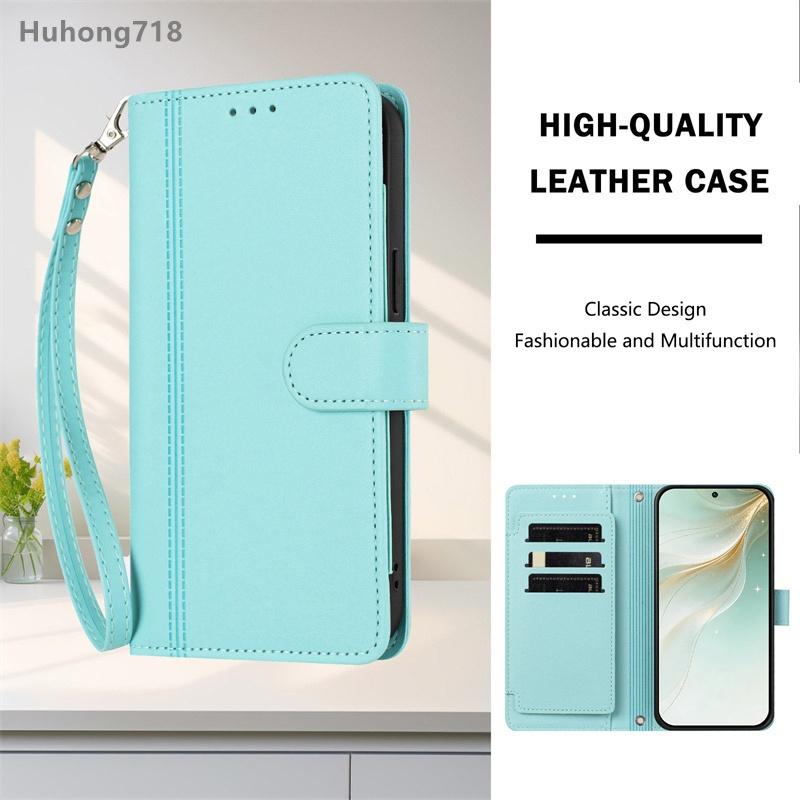 For OPPO F27 F31 Reno 4 4F 5 5F 6 Lite Pro Plus 4G 5G Flip Wallet Case Leather Cover With Card Slot Silicone Hand Strap Wireless Charging