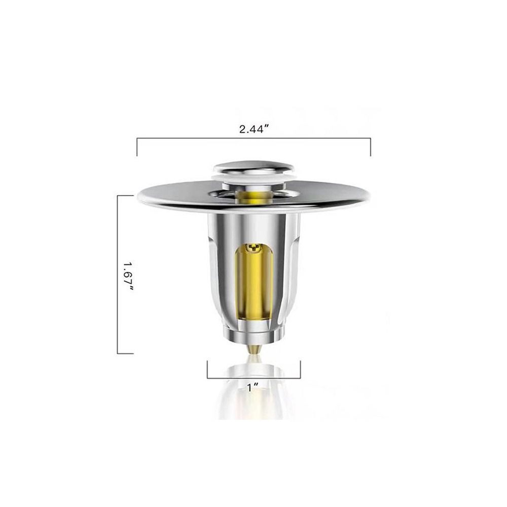 Hair Catcher Wash Basin Bounce Drain Filter With Anti-clogging Basket Sink Pop-Up Drain Plug