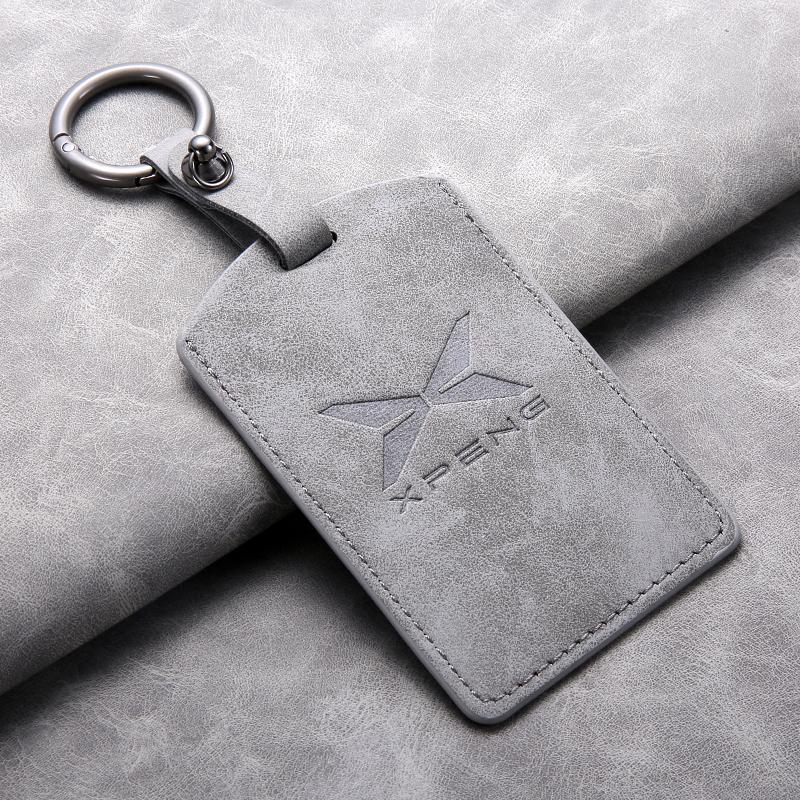 Sheepskin Leather Car NFC Card Key Case Cover Holder Protector Shell for Xiaopeng Xpeng P7 P5 Buckle G9 G3 G3i Auto Accessories