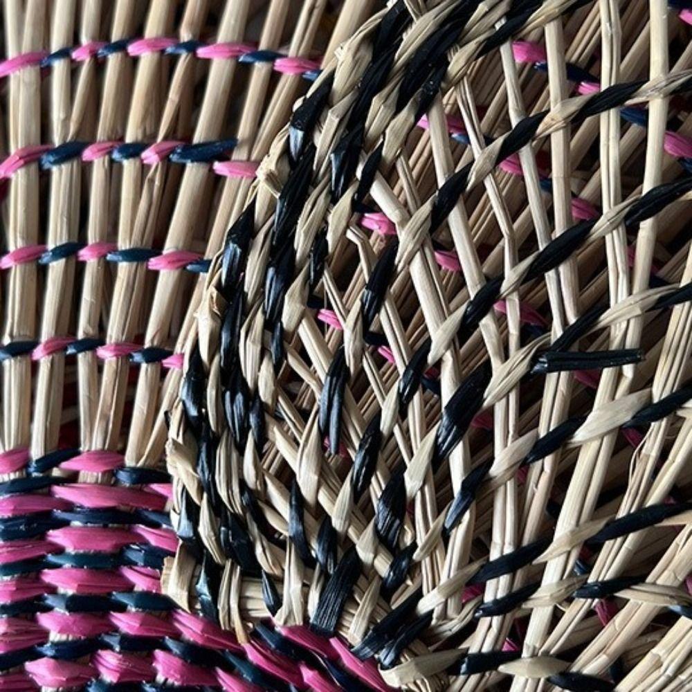 Natural Handheld Fan Hand-Woven Wall-mounted Fan Home Decor Cattail Fan  Home