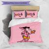 Pink Panther Printed 3PCS Bedding Set Soft Breathable Duvet Cover Pillowcases Set Washable Bedroom Decor Home Gift