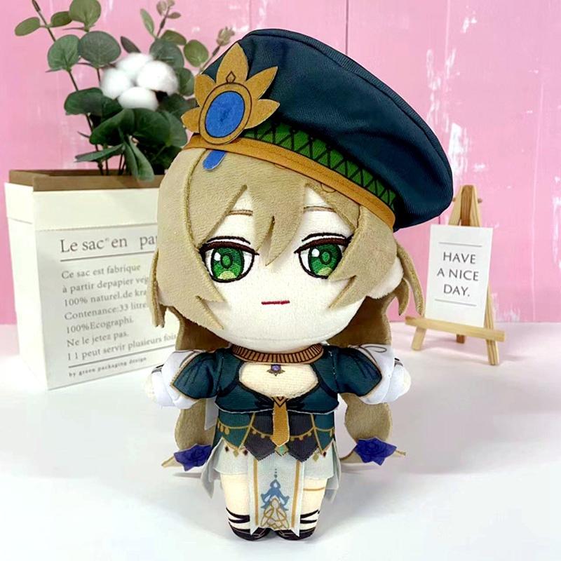 20 см Genshin Impact мягкая кукла Лини Ноэль Казуха Янтарь Сяо плюшевые игрушки Tartaglia аниме Clorinde Kunikuzushi вещи плюшевые куклы Рождественский подарок