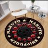 Anime Naruto Print Carpet  Area Rugs Round Carpet for Living Room Floor Mat Flannel Anti-Slip Mat for Children