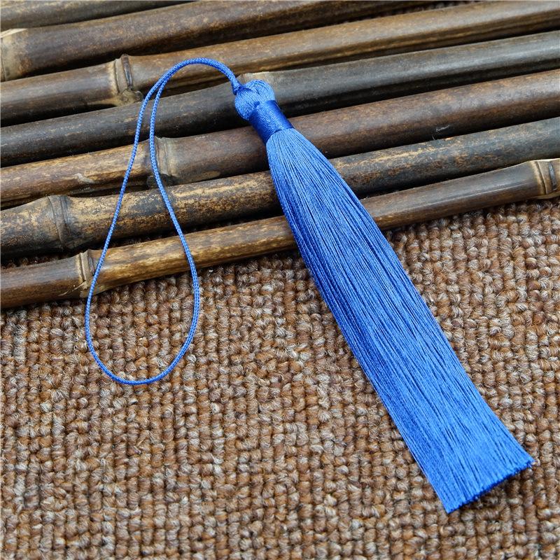 12 см ледяной шелковый бахрома Suizi антикварный длинный подвесной веер с шипами древний ципао ханфу бахрома кулон ручной работы аксессуары