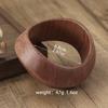 Geometric Wooden Bracelet Square Burlywood Hand Ring Simple Wood Grain Bangle  Unisex