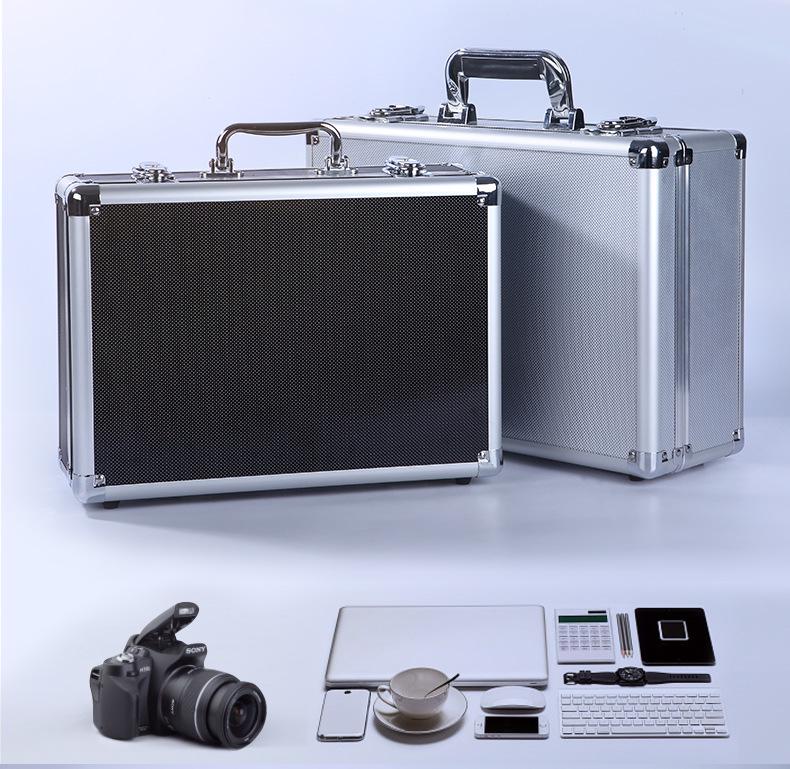 Портативный ящик для инструментов из алюминиевого сплава с замком для хранения оборудования, документов и наличных денег