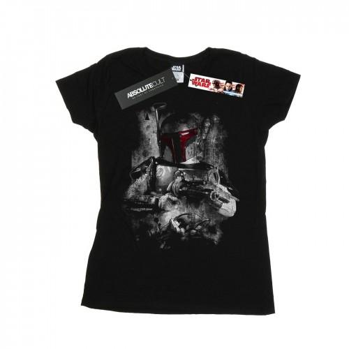 Star Wars Womens/Ladies Boba Fett Distressed Cotton T-Shirt