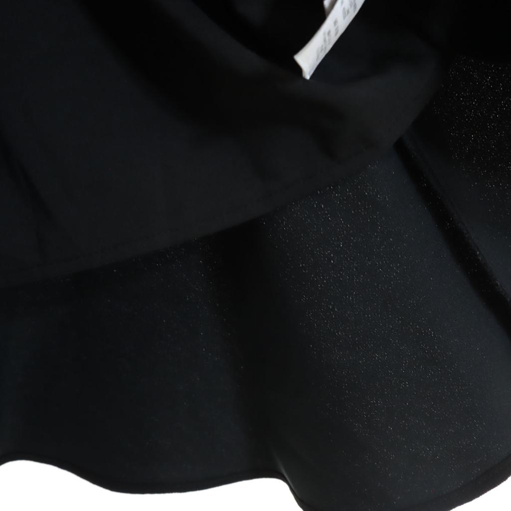 SNIDEL French sleeve Georgette flare mini dress black Women Used