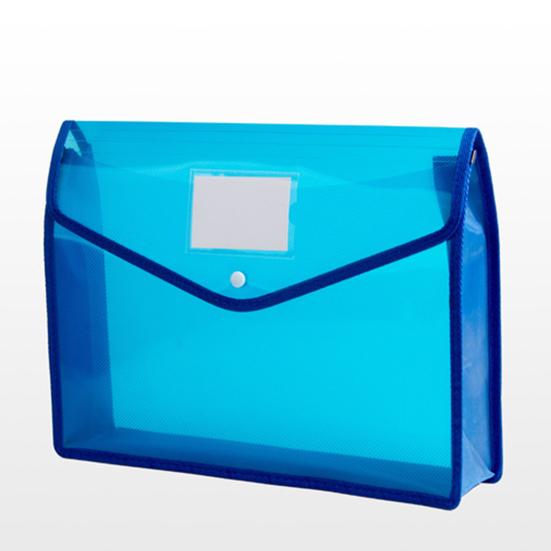 Пластиковая папка-файл Водонепроницаемый прозрачный расширяющийся органайзер для документов с застежкой-кнопкой Без разделителей Портативный формат A4/B5 Конверт для файлов для офиса