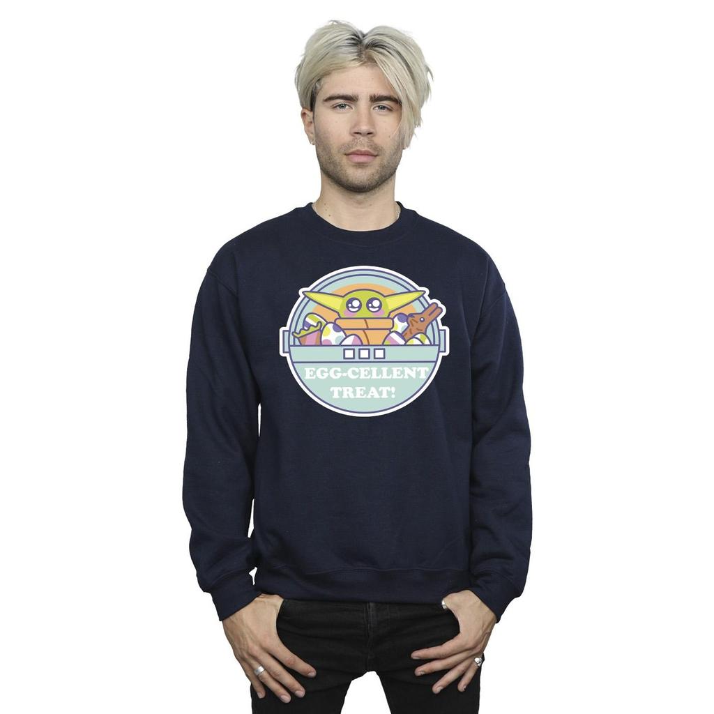 Star Wars Mens The Mandalorian Eggcellent Easter Sweatshirt