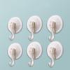 2pcs Suction Cup Hook Reusable Wall-mounted Vacuum Traceless Suction Cup Plastic Hook Toilet Bathroom Wall Punch-Free Hook