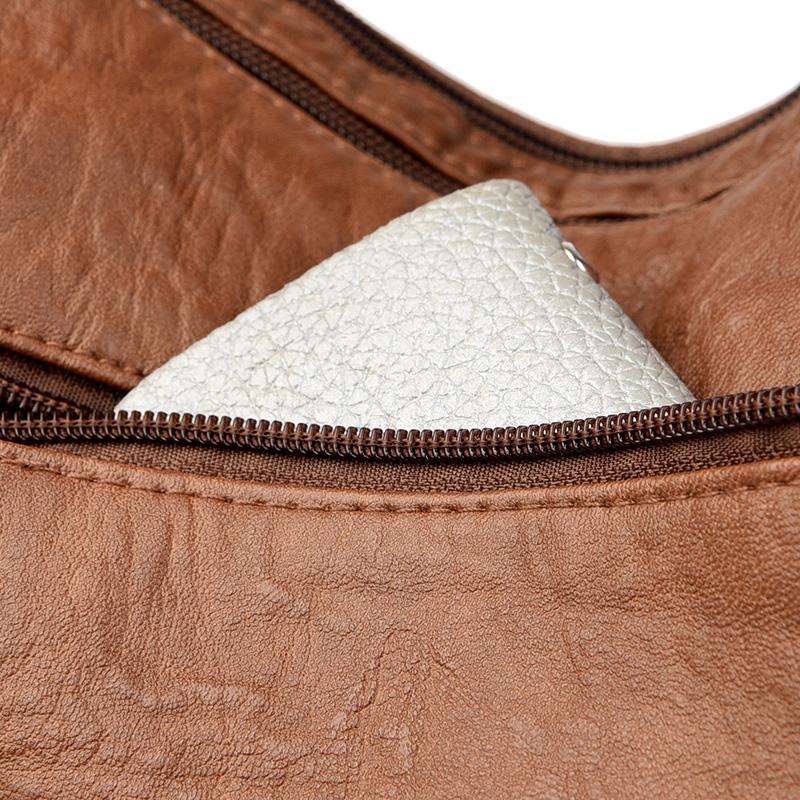 Женская сумка Роскошная дизайнерская сумка Сплошной цвет Сумка-мессенджер Большая вместительная повседневная женская сумка через плечо Кожаная большая сумка с заклепками