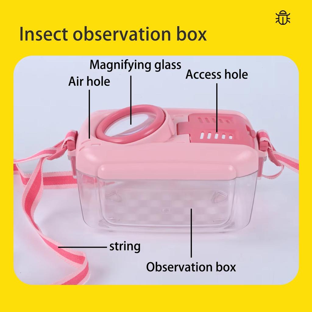 Детский ящик для наблюдения за насекомыми, многофункциональное увеличительное стекло, игрушка для приключений в детском саду на открытом воздухе