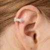 UNI.J [Ie379]Crystal Petit Silver Earcuff