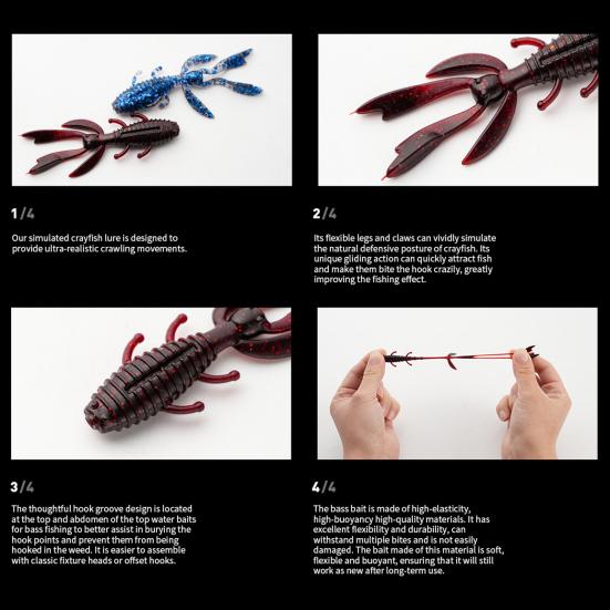 10Pcs Shrimp Soft Bait Fishing Lure Realistic Looking Vibrant Color Streamlined Shape Artificial Shrimp Lure Bait Fishing Gear10[cs