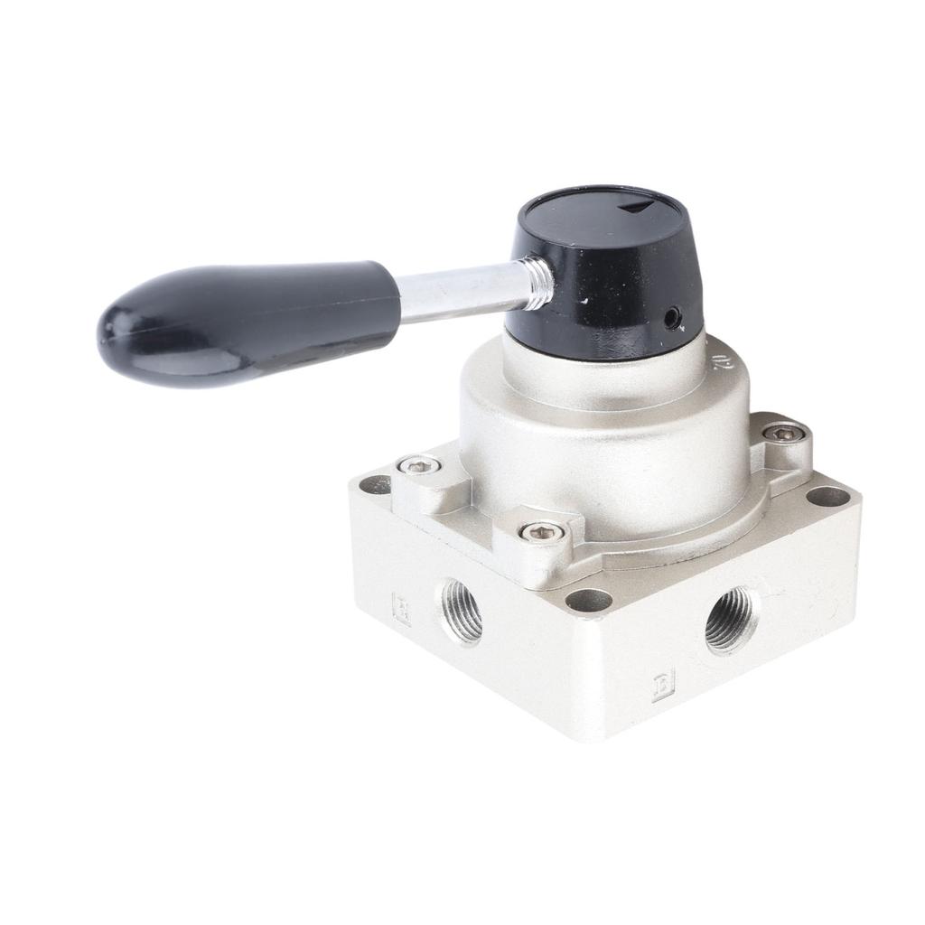 Пневматический ручной клапан с поворотным рычагом, 3 положения, 4 порта, переключатель управления потоком, аксессуар