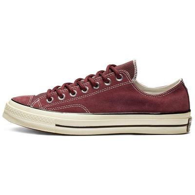 Кеды Chuck 70 Low 'Бордовый/Черный/Белый' Замшевые 162375C