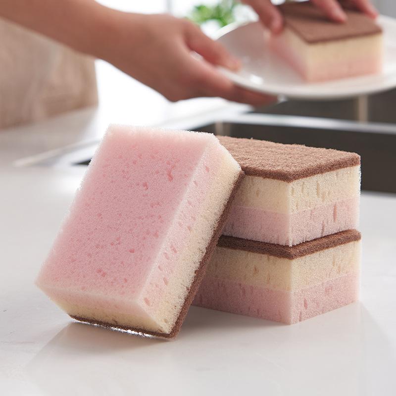 5/10/15PCS Cleaning Sponges Double-Sided Absorption Sponge for Washing Pot Bowl Reusable Kitchen Clean Brush Home Cleaning Tools