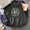 Gothic Mysterious Five-pointed Star Satan Print Hoodie Men's Simple Casual Hoodie Street Loose Sweatshirt Fleece Sportsw Hoodies & Sweatshirts Men’s