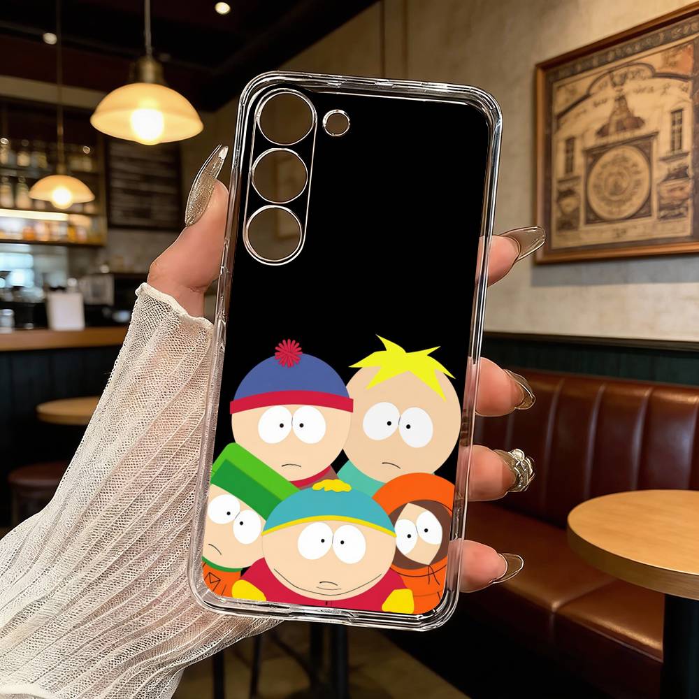 S-South P-Park Cartoon Phone Case For Samsung Galaxy A71,A70,A52,A51,A40,A30 Transparent Cover