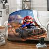 1 шт. Плюшевое одеяло в стиле Super Mario Kart - Мягкое, Удобное, Всесезонный Подарок для Геймеров и ФанатовB06014m