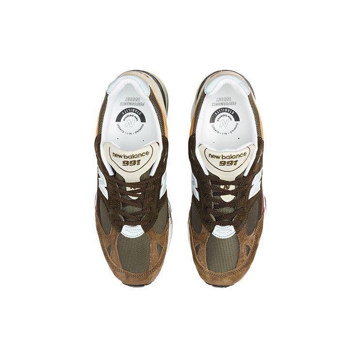 New Balance 991 Made in England Ненасыщенные мужские кроссовки Зелено-оливково-бордовый M991GYB