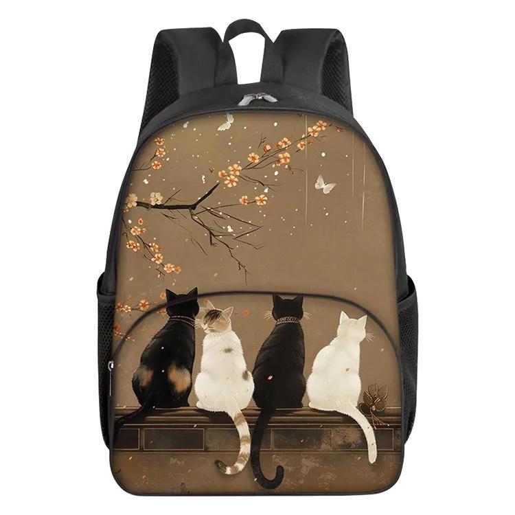 3 Pcs Set Minimalist Butterfly Lunch Bags ,Pen Bags ,Front Carrier Daily Pack For Boys/Girls Children Best Gifts 2D Animated School Bag