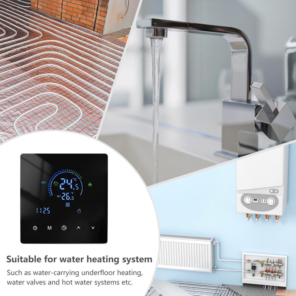 Интеллектуальный термостат, регулятор температуры для водонагревательного оборудования, сенсорный ЖК-дисплей