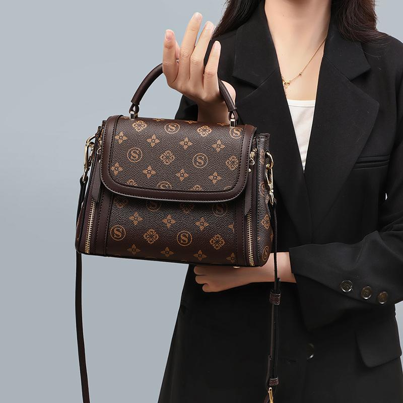 Сумка для женщин, новая модная и универсальная сумка через плечо с принтом, высококачественная сумка через плечо с атмосферным эффектом