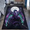 Purple cosmic dragon with moon Print Carpet Rug for Living Room Bedroom Sofa Doormat Home Decor Non-slip Floor Mat