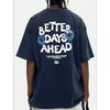 Высококачественная мужская футболка с надписью Better Days Ahead Letter Graphic, повседневная футболка большого размера с круглым вырезом, модная хлопковая футболка, свободная футболка