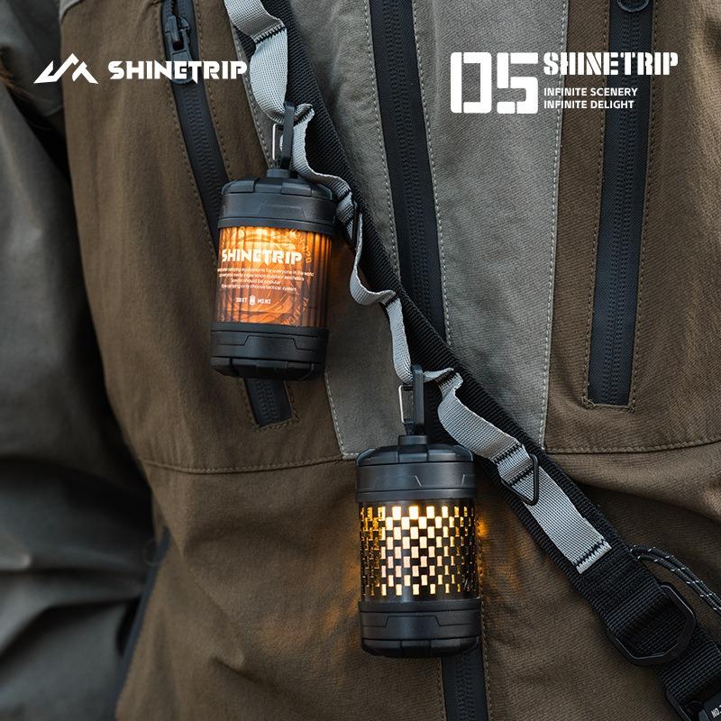 Портативный магнитный кемпинговый фонарь ShineTrip, перезаряжаемая вращающаяся палаточная лампа и художественная подставка из нержавеющей стали для пеших прогулок на природе